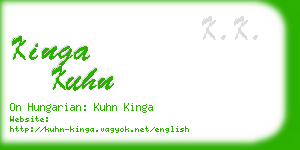 kinga kuhn business card